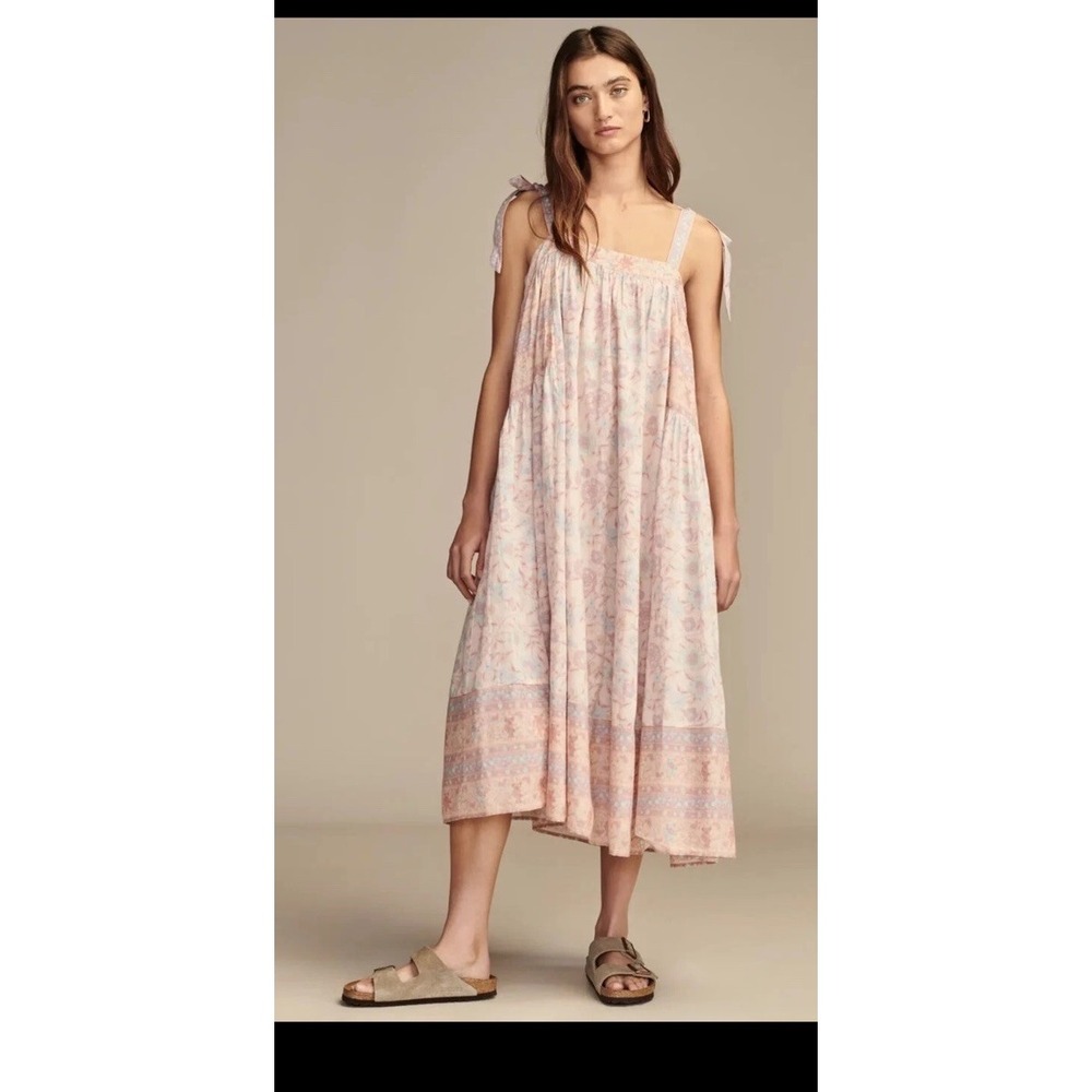 Lucky Brand Womens Grateful Dead Midi Dress Floral Dancing Bears 7W92839 Small